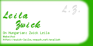 leila zwick business card